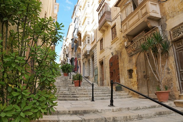 Valletta, Cobblestone Staircase